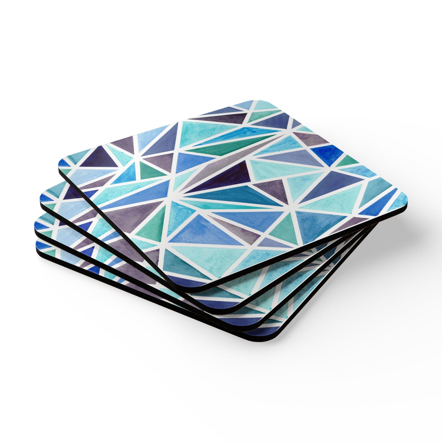 Broken Blues Corkwood Coaster Set