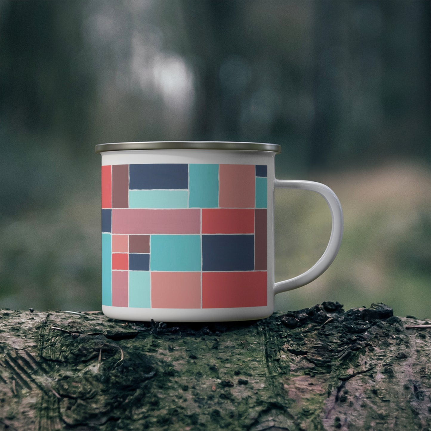 Compartments Enamel Camping Mug
