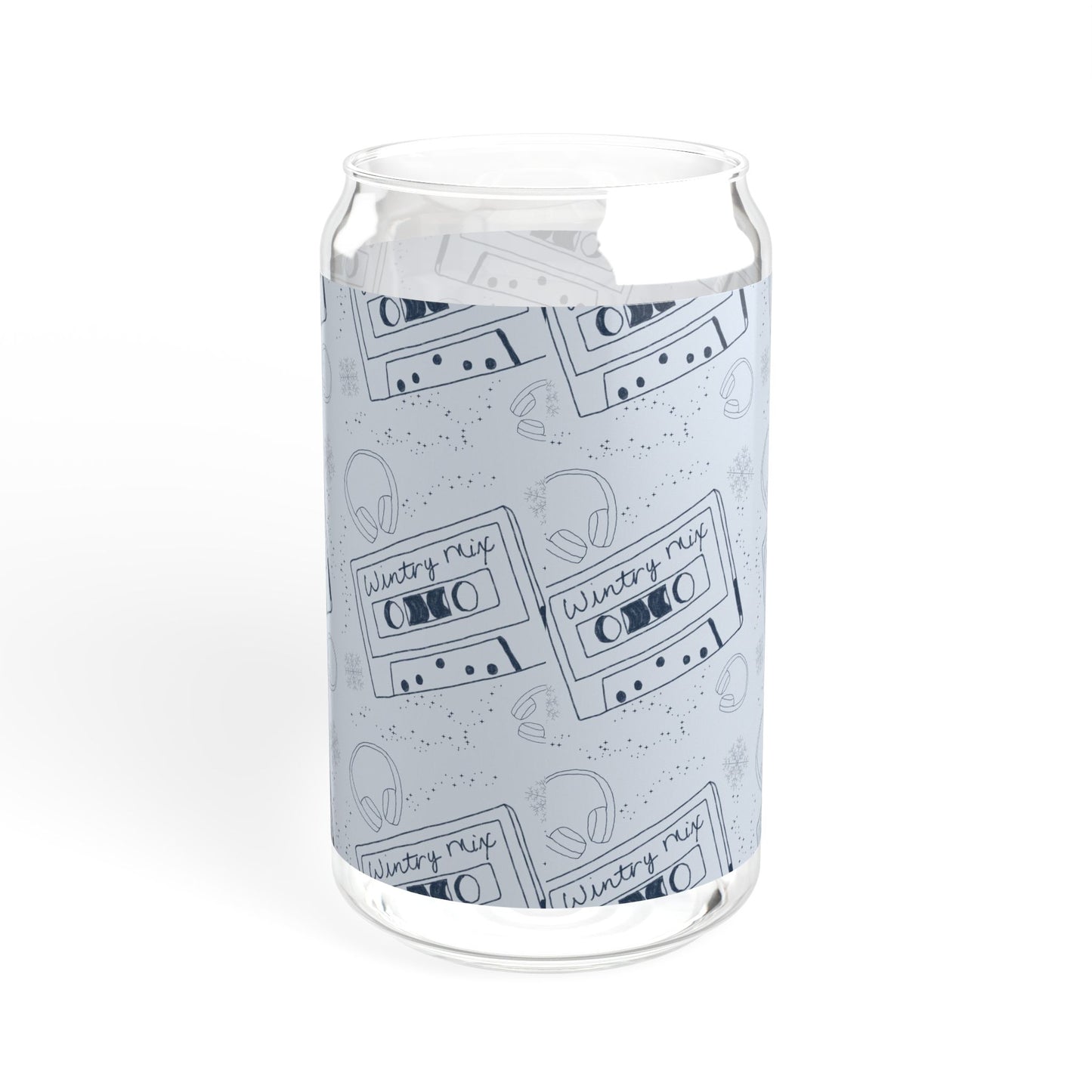 Wintry Mix Sipper Glass, 16oz