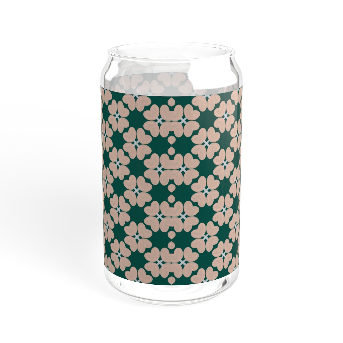 Lucky Pink Clovers Sipper Glass, 16oz