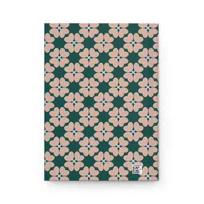 Lucky Pink Clover Hardcover Journal Matte