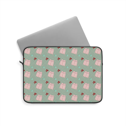 Tis the Sweater Season Green Laptop Sleeve