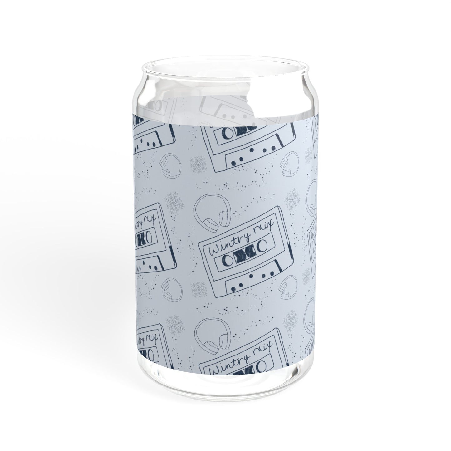 Wintry Mix Sipper Glass, 16oz