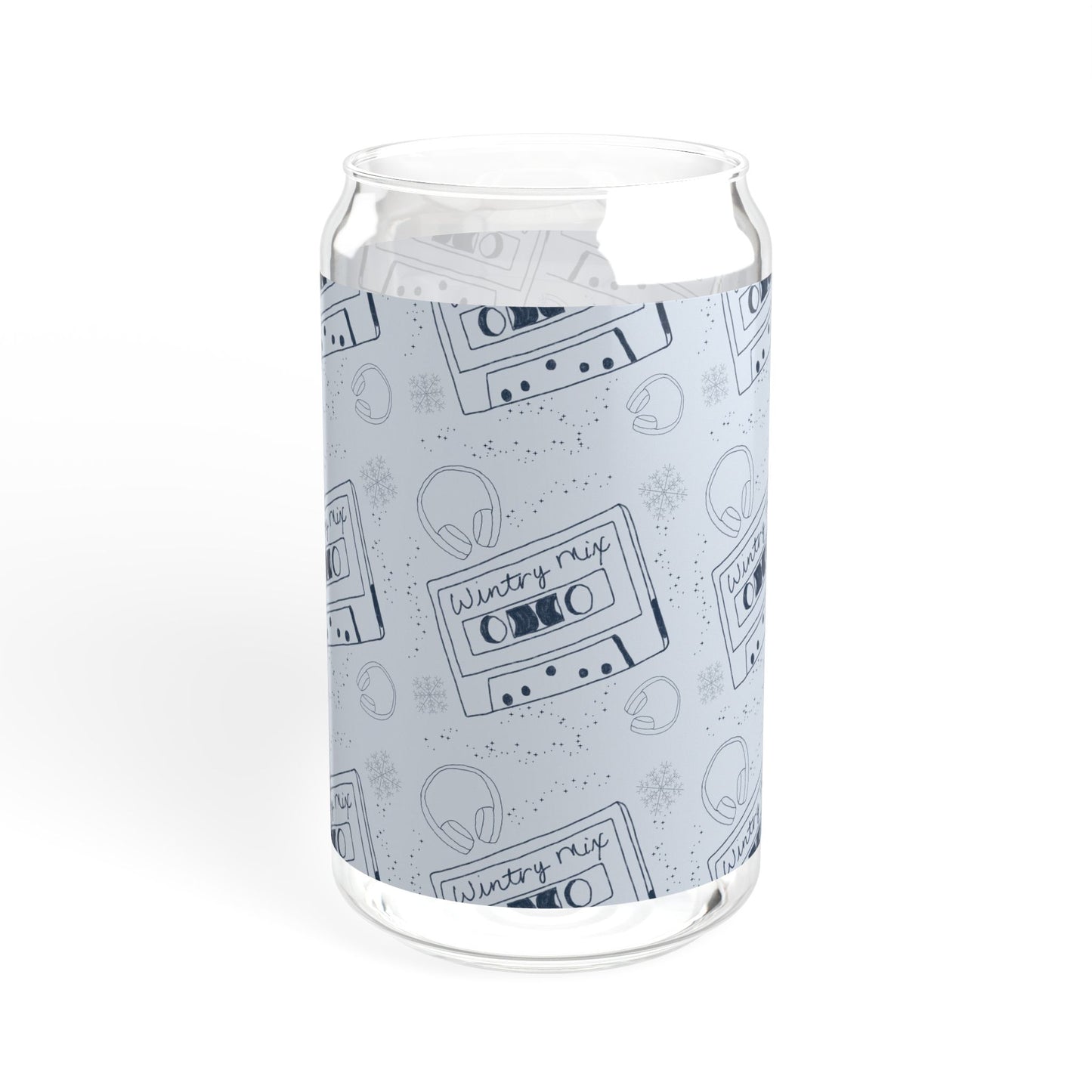 Wintry Mix Sipper Glass, 16oz