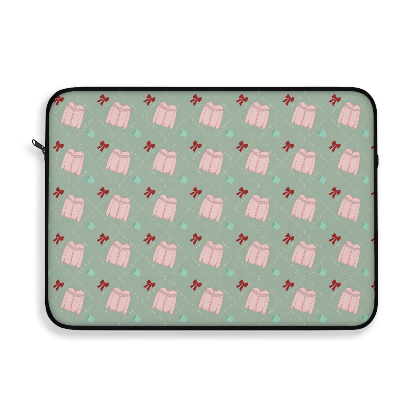 Tis the Sweater Season Green Laptop Sleeve