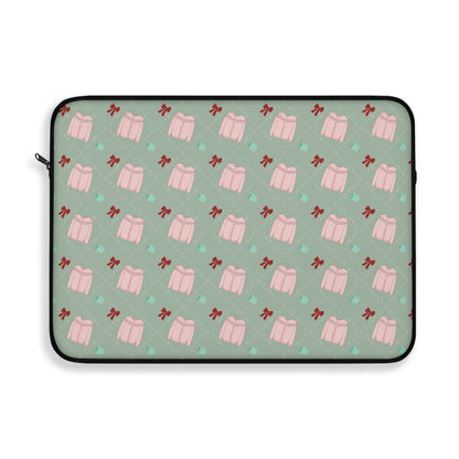 Tis the Sweater Season Green Laptop Sleeve