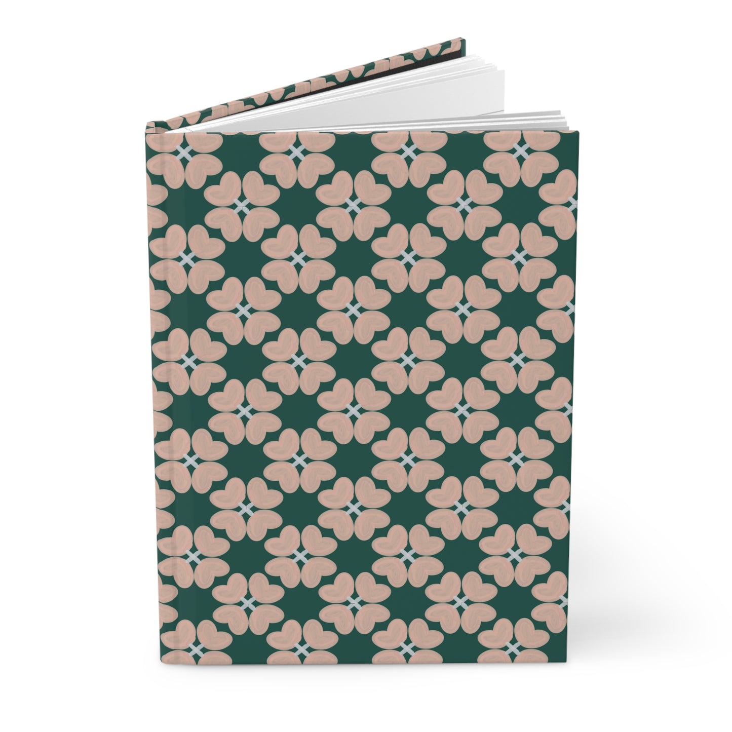 Lucky Pink Clover Hardcover Journal Matte
