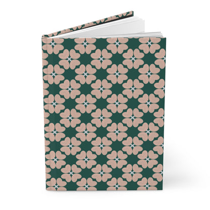 Lucky Pink Clover Hardcover Journal Matte