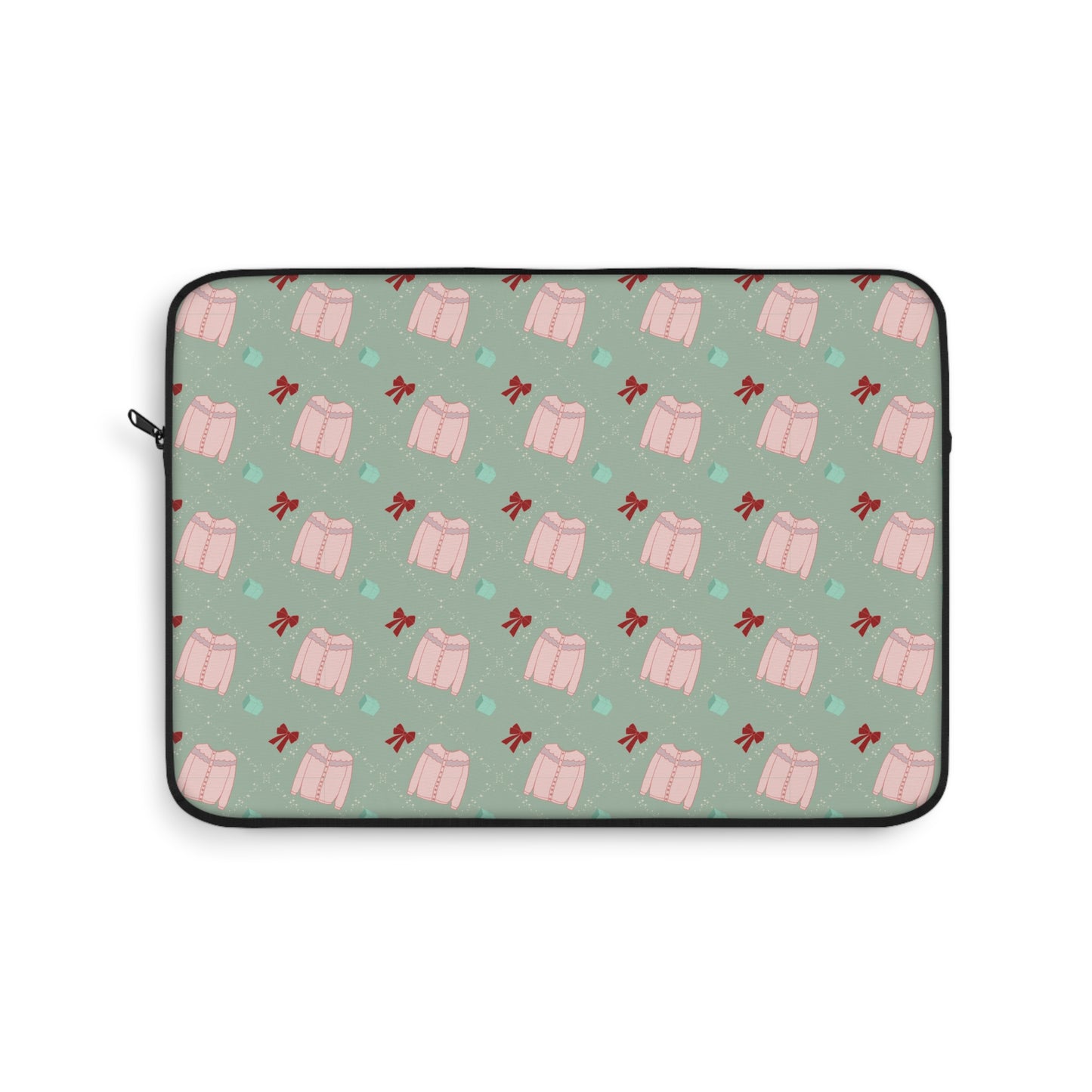 Tis the Sweater Season Green Laptop Sleeve