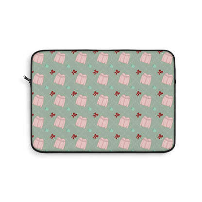 Tis the Sweater Season Green Laptop Sleeve