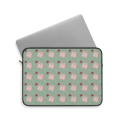 Tis the Sweater Season Green Laptop Sleeve