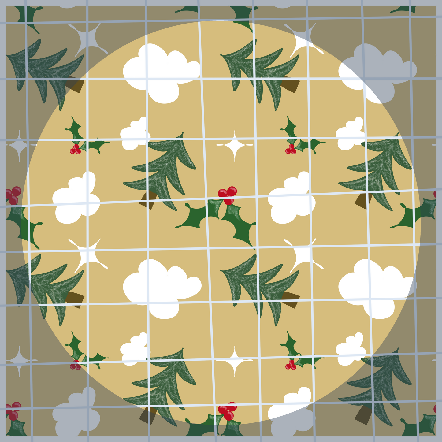 O Christmas Tree Seamless Pattern 300 DPI PNG Instant Digital Download