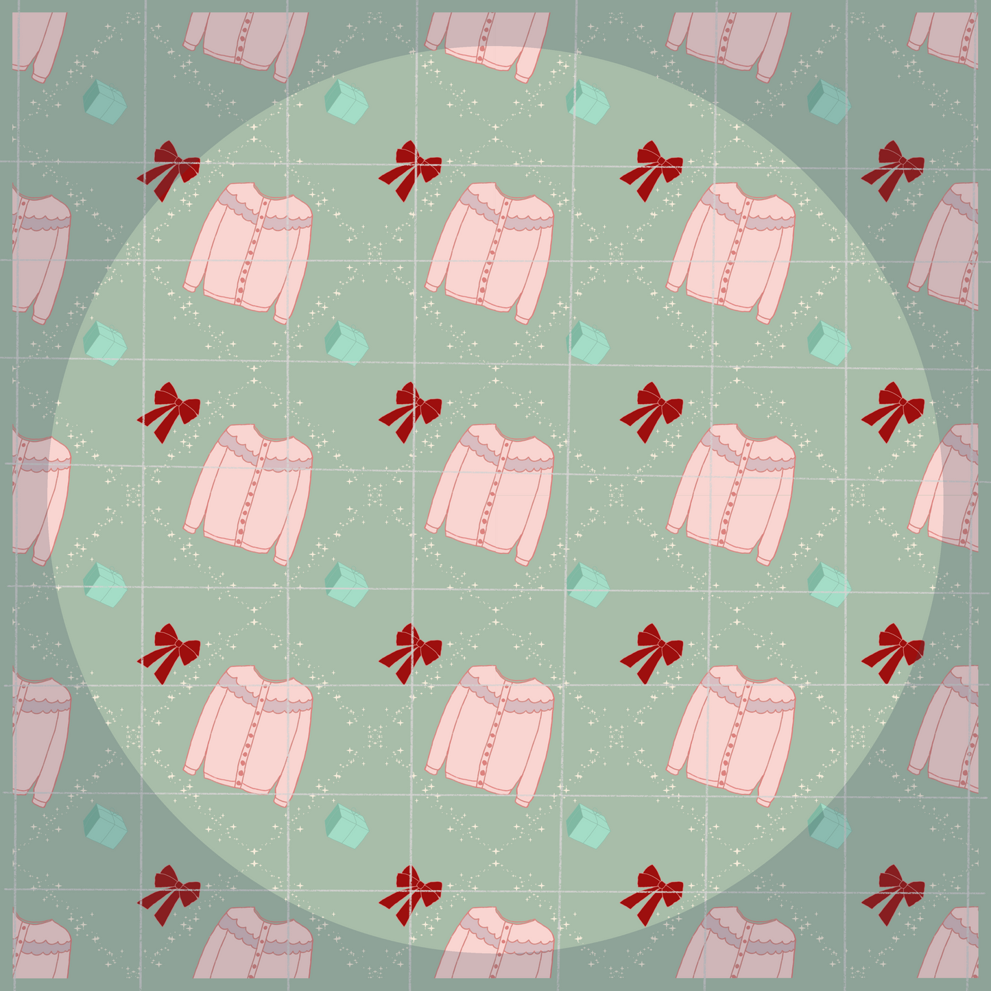 Tis The Sweater Season Seamless Pattern 300 DPI PNG Instant Digital Download